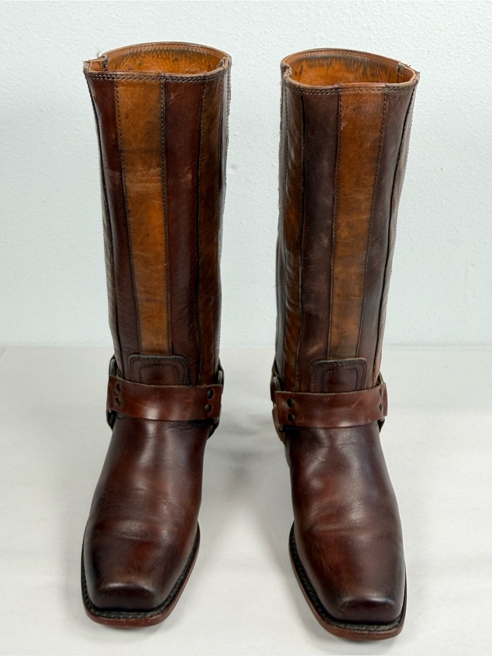 Women’s Frye Harness Boots Size 8 M Brown Leather 150th 75158-DBN Made In USA - Picture 3 of 16